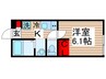 コンソラータ亀有 1Kの間取り
