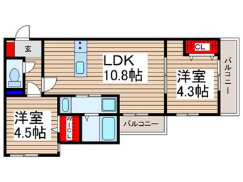 間取図 Ｂｅｓｔ　Ｓｔａｇｅ鶴馬Ⅱ