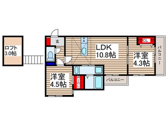 間取図 Ｂｅｓｔ　Ｓｔａｇｅ鶴馬Ⅱ