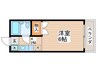 フェリースカベ 1Kの間取り