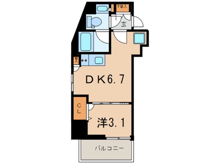 間取図 クレヴィアリグゼ雪が谷大塚