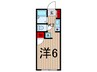 佐々木コ－ポ 1Kの間取り