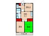 第六桜コ－ポ 3DKの間取り