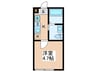 WITH PLACE T3 1Kの間取り