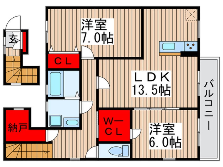 間取図 ウエストバレー柏