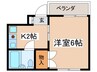 コ－ポサニ－ 1Kの間取り