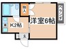 コ－ポサニ－ 1Kの間取り