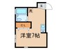 エターナルリーフひばり 1Rの間取り