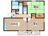 第10吉原ﾊｲﾂ 2DKの間取り