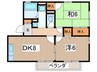 第10吉原ﾊｲﾂ 2DKの間取り