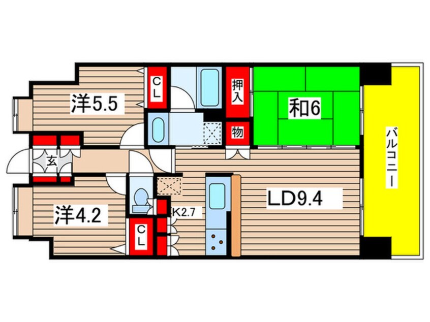 間取図 ダイアパレス京葉蘇我Ⅱ（1002）