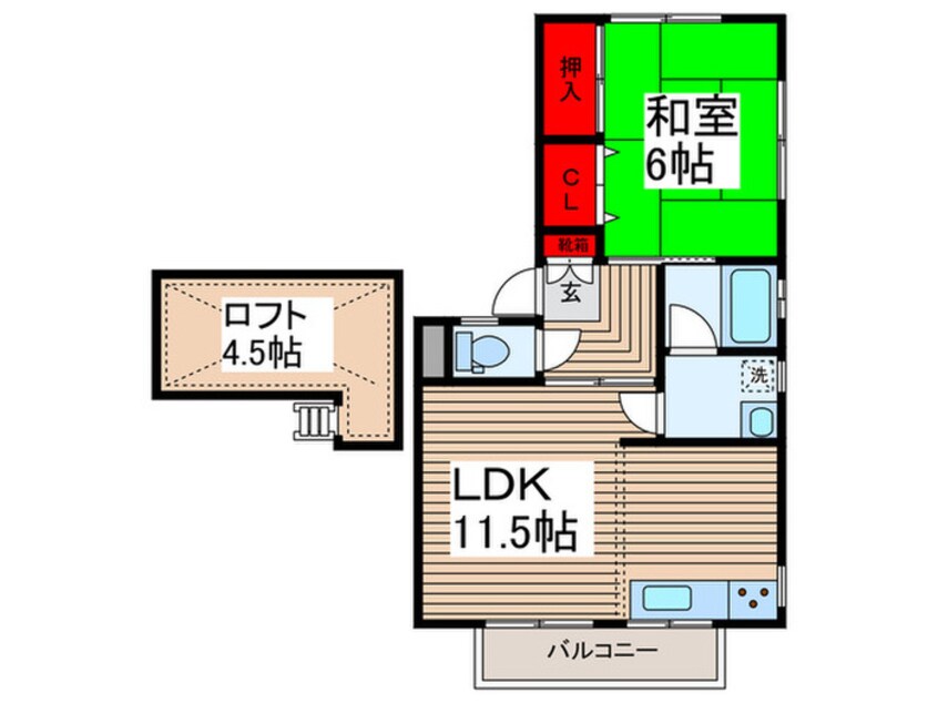 間取図 バ－ドキャビン平田