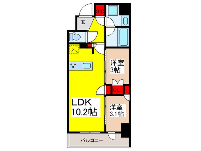 間取図 JMFレジデンス浅草橋三丁目