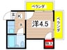 パールヴレイザー 1Kの間取り