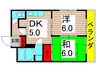 アドバンスビル 2DKの間取り