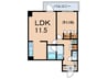 レジディア文京音羽 1LDKの間取り