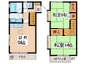 ホワイトコート川島Ｄ 2DKの間取り