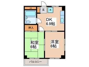間取図 キョ－ワパレス中神