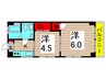 ハピネス亀有 2Kの間取り