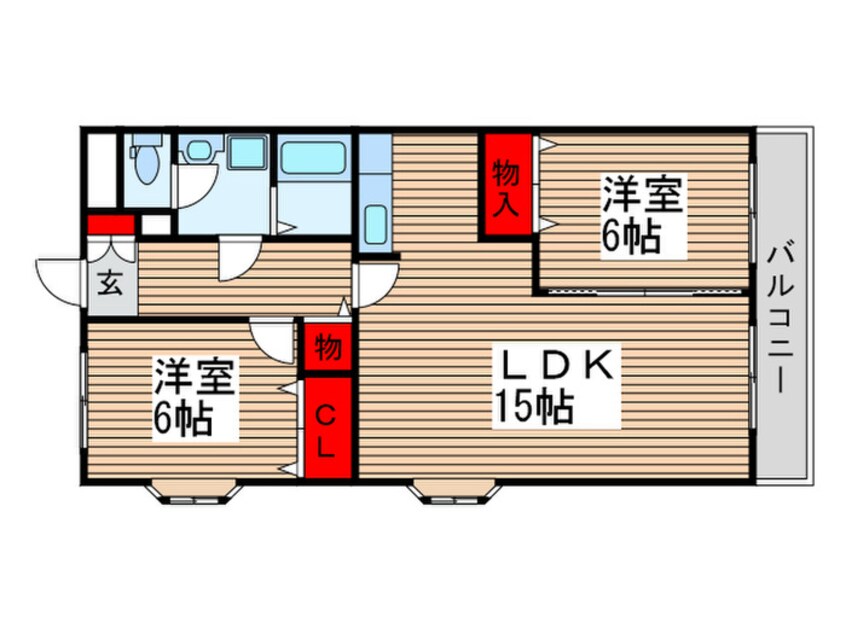 間取図 カームヤタ藤第3