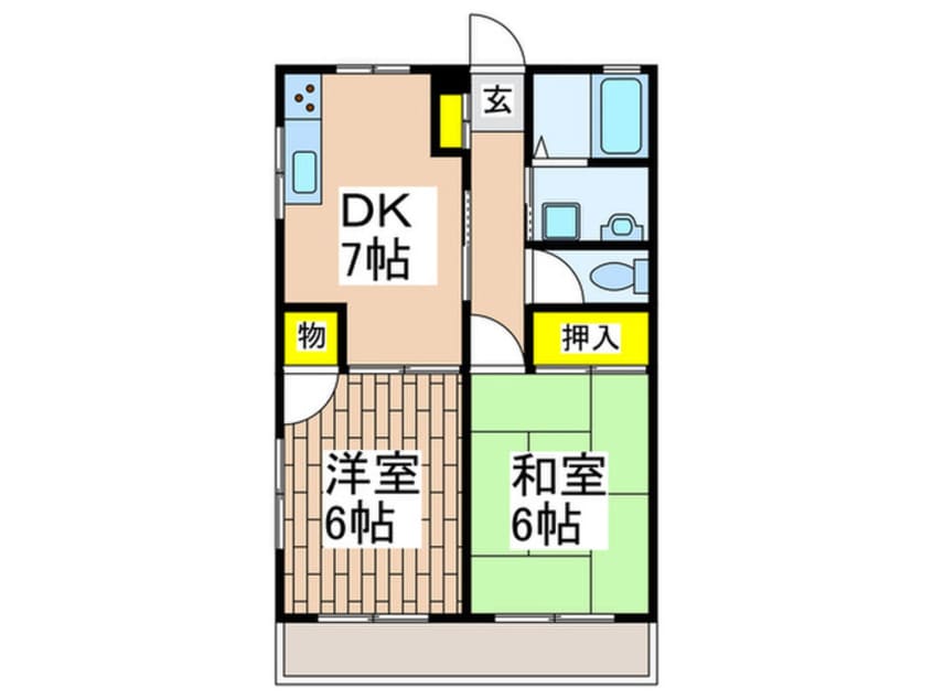 間取図 グロ－リハイツ