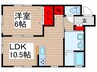 さくら館 1LDKの間取り