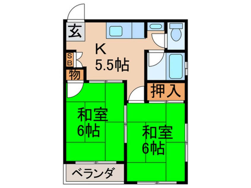 間取図 コーポ中島