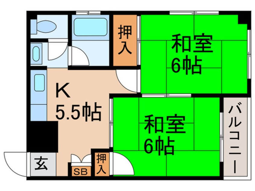 間取図 コーポ中島