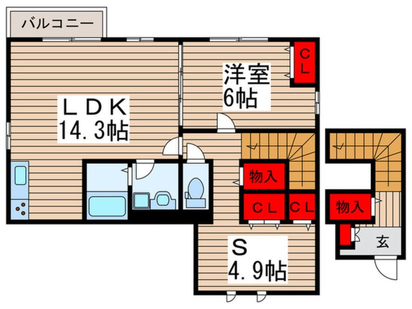 間取図 アムール　ベルフルール