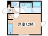 ラシェリール 1Rの間取り