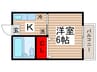 柏パ－クハイムＡＢ 1Kの間取り