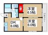 ふじみ野 2DKの間取り