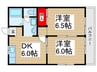 ふじみ野 2DKの間取り
