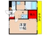 リヴェ－ル南ユ－カリが丘 1Kの間取り