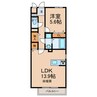 ステラート 1LDKの間取り