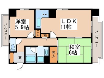 間取図 フォレストコート四つ木