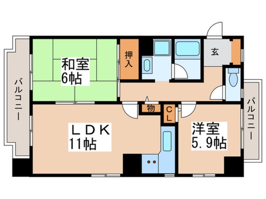 間取図 フォレストコート四つ木