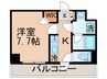KDXレジデンス豊洲 1Kの間取り
