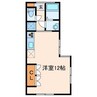 紫光ハイツ 1Rの間取り