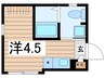 アクアブリーズ両国 1Rの間取り