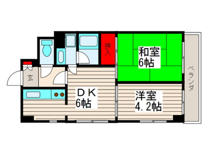 間取図 ニュ－ハイツ鎌倉