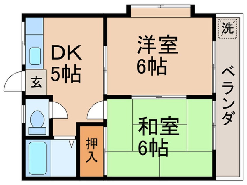 間取図 平和コーポ１号館