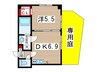 プランドール千葉 1DKの間取り
