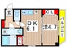 プランドール千葉 1DKの間取り