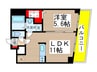 プランドール千葉 1LDKの間取り