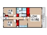 リカスコート 2LDKの間取り