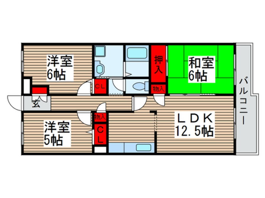 間取図 リカスコート