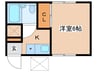 三光荘2号 1Kの間取り