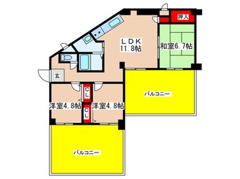 間取図 チェスナット生田（1）