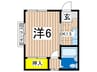 グリーンハイツ 1Kの間取り